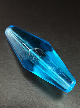 清代官造宫廷御用古法老琉璃 湖蓝色八棱橄榄珠 勒子手串念珠散珠