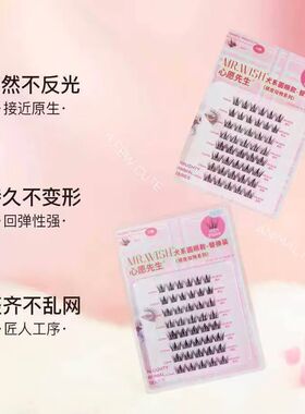 心愿先生系假睫毛替换装轻欧美风酷飒浓密L型睫毛懒人替换装80簇