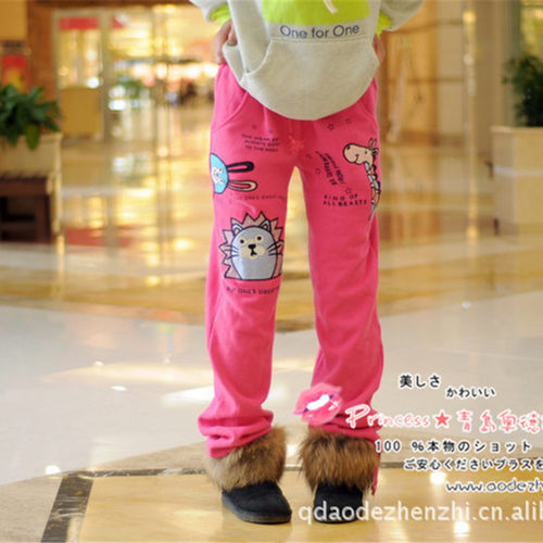 加厚冬季直筒宽松学生狮子休闲裤