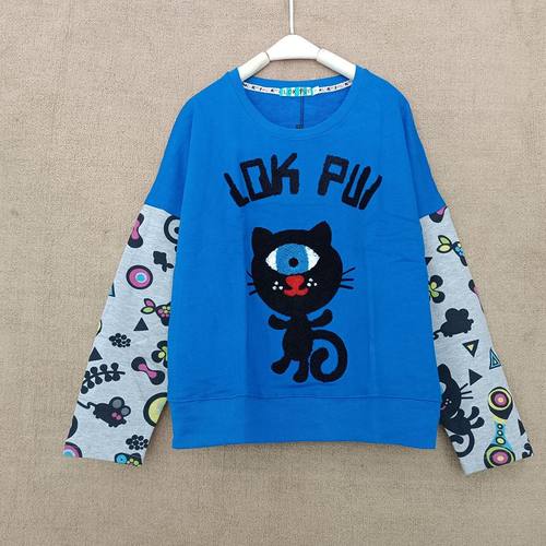 rough卫衣猫吃鱼宽松韩版潮ins