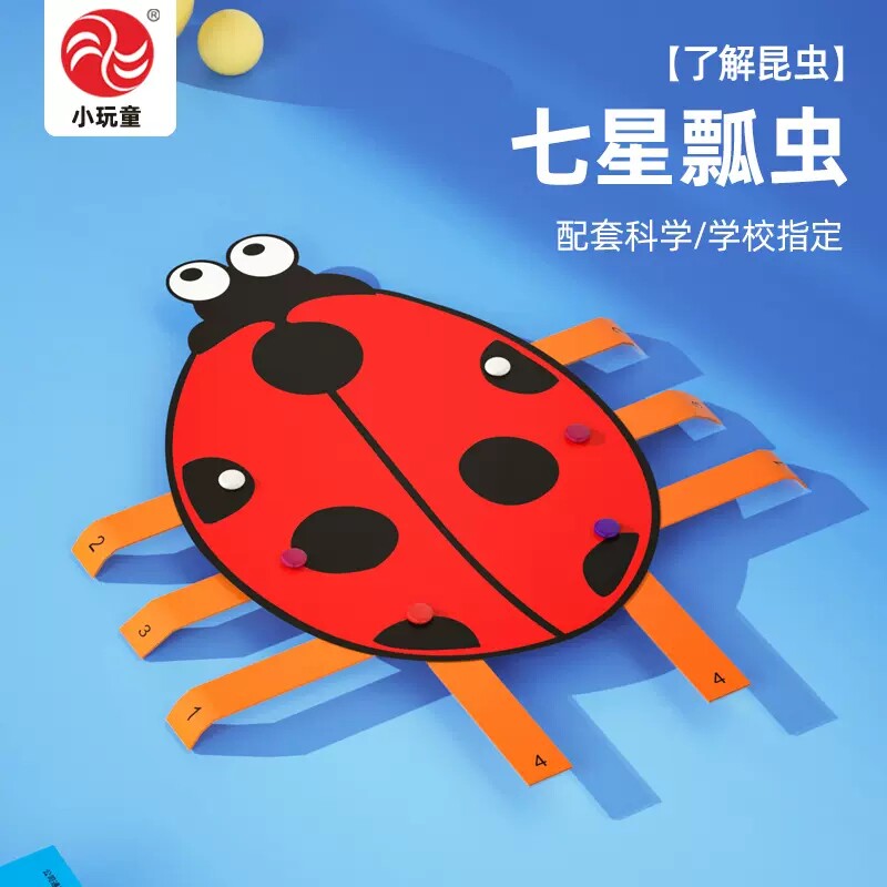 儿童科学实验玩具 幼儿园diy手工科技小制作发明卡通器材七星瓢虫