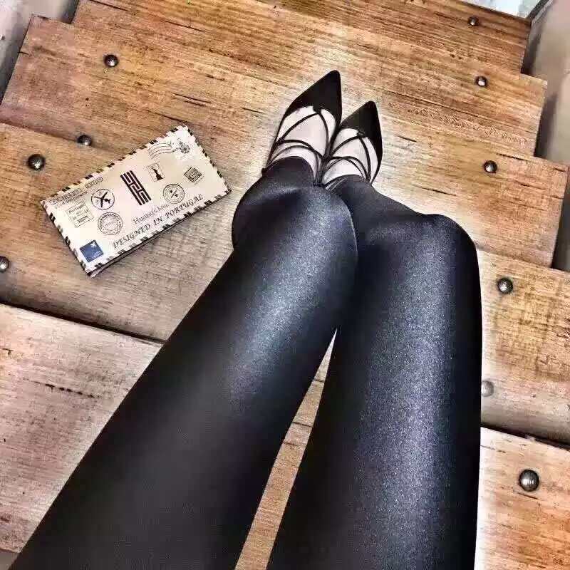 葡萄牙Huang's光泽裤打底裤子女紧身显瘦高弹美腿透气百搭经典款