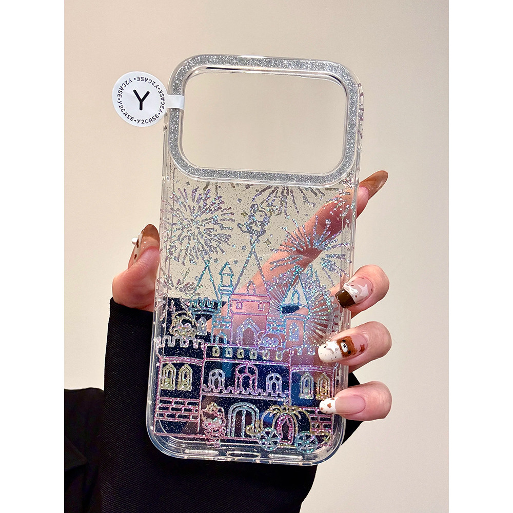 ins风少女心梦幻镭射烟花城堡适用苹果17promax手机壳15iphone16pro保护套13/14双层IMD高级感日韩小众防摔,3C数码配件,手机保护套/壳,淘宝优惠券,粉丝福利购,淘宝优惠卷