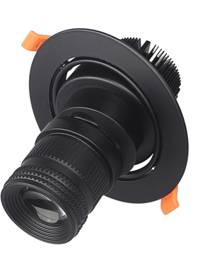 led聚光灯KTV酒吧嵌入式天花灯可调光圈大小餐厅背景墙变焦射灯