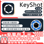 Keyshot2024 9渲染软件远程安装 包服务送教程材质