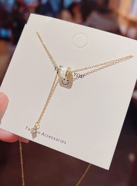 高级设计感简约猫眼石钛钢项链