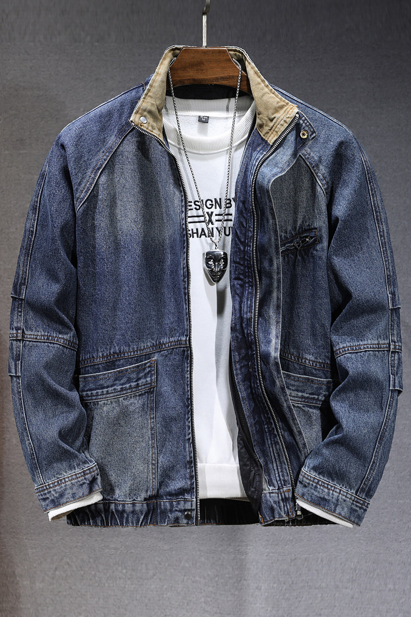 冬季加厚牛仔夹克男保暖外套加棉可拆卸内胆棉衣341加棉-P140,男装夹克,电商A318