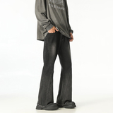 微喇牛仔裤男秋季直筒潮牌毛边裤子美式高街复古vibe长裤A116-P50，男装牛仔裤，电商A318