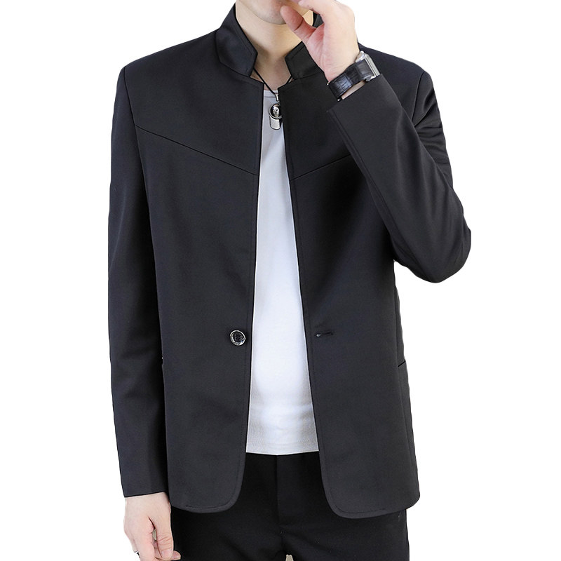 男士西服韩版修身男装单上衣外套冬季休闲加绒小西装K02加绒-P85,男装西服套装,电商A318