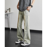 新款微喇牛仔裤男款修身vibe美式高街喇叭裤子直筒裤春季B03-P45，商品下架区，电商A318