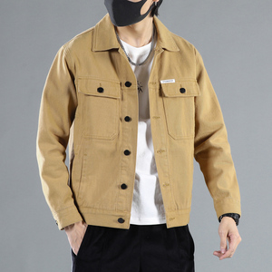 新款日系牛仔外套男秋季大码宽松夹克高街上衣服9001-P85图片