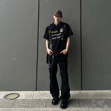微喇牛仔裤男直筒潮牌痞帅裤子美式高街复古vibe长裤秋季7140-P35，男装牛仔裤，电商A318