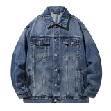 秋季百搭牛仔外套男美式潮牌宽松大码春秋工装夹克牛仔衣306-P95，男装工装外套，电商A318