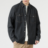 长袖牛仔衬衫男秋季宽松复古衬衣男士潮流休闲百搭外套潮609-P75，男装衬衫，电商A318