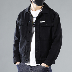 新款日系牛仔外套男秋季大码宽松夹克高街上衣服9001-P85图片