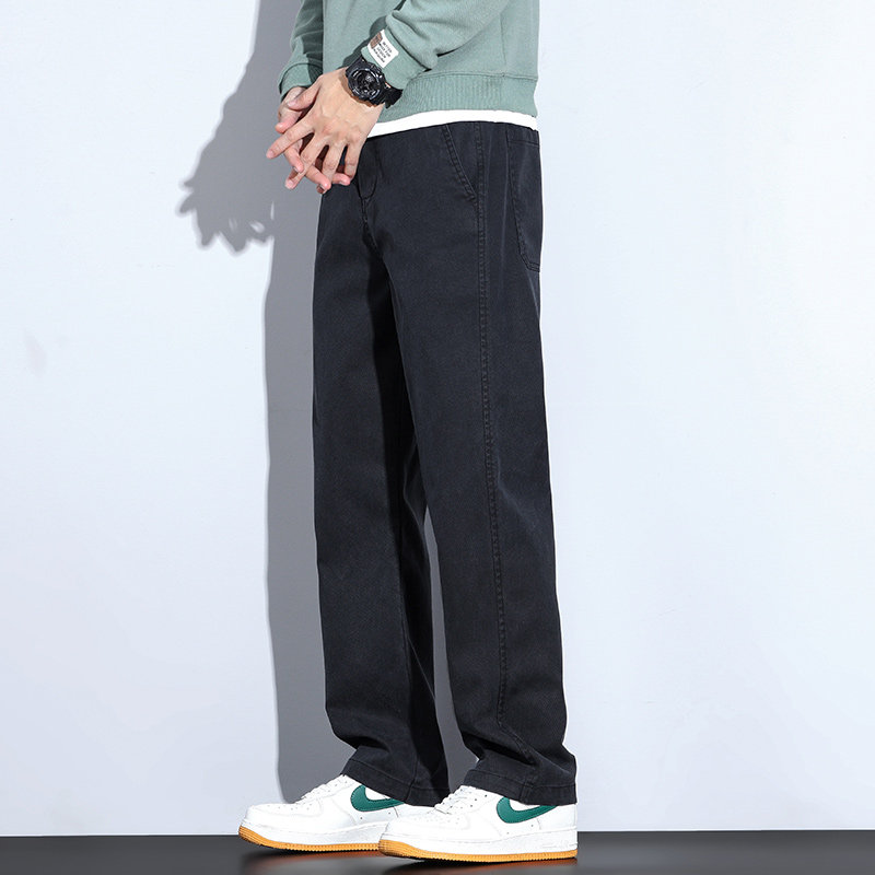 新款男士休闲长裤美式潮牌工装裤子宽松直筒裤阔腿裤秋季2046-P50,男装工装外套,电商A318