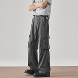 多口袋工装裤美式复古男女水洗痞帅宽松百搭直筒休闲裤子118-P75，商品下架区，电商A318