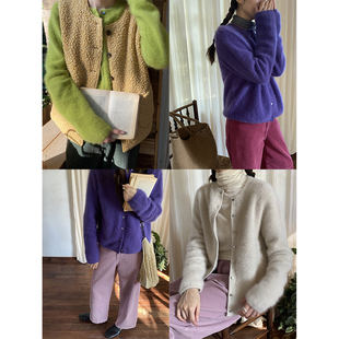 雏菊BellisPerennis2025AW 90%狐狸绒毛绒绒云朵开衫