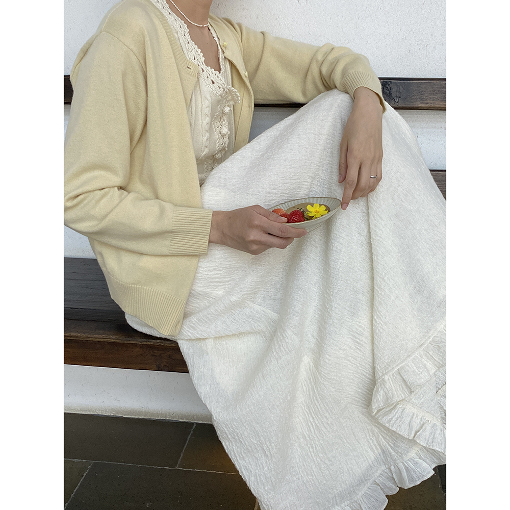 雏菊BellisPerennis2025SS 黄油可露丽全羊毛开衫