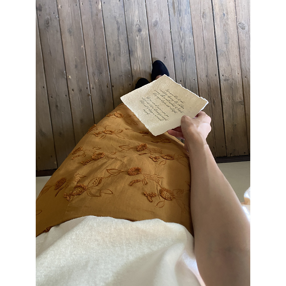 雏菊自制中裙直筒裙休闲