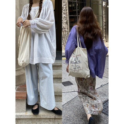 纯手工绣花边天丝苎麻小衫