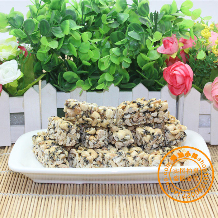 正宗潮汕特产/特色葱油花生糖/低糖黑芝麻酥花生条/休闲茶点零食