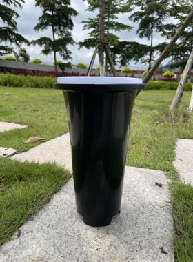 【兰花套盆】塑料兰花专用盆黑白无侧孔花盆兰园黑色透明塑料盆