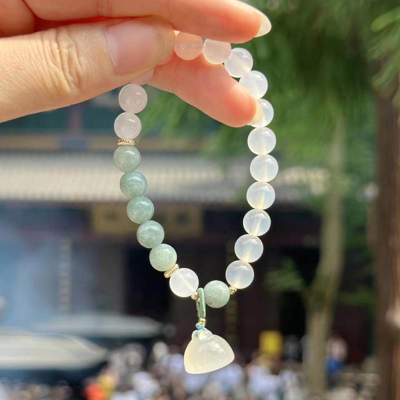 王马瑙 翡萃 好运莲花 莲蓬手串夏日限定 3172