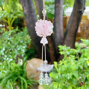 灵隐文创有球必应绣球花包挂件夏日上新粉色绣球花挂坠车挂2620