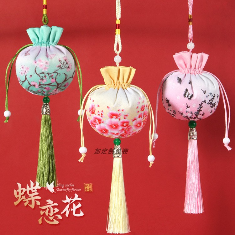 端午节古风香包香囊空袋子印花福袋药袋艾叶袋子汉服随身香囊挂件
