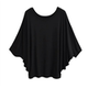 T恤女舒适百搭纯色蝙蝠袖 胖mm大码 慵懒风宽松大版 上衣女外搭上衣
