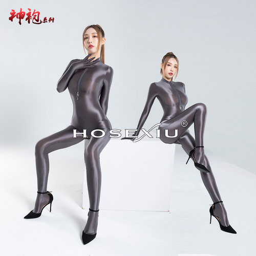 hosexiu光泽连体衣油亮