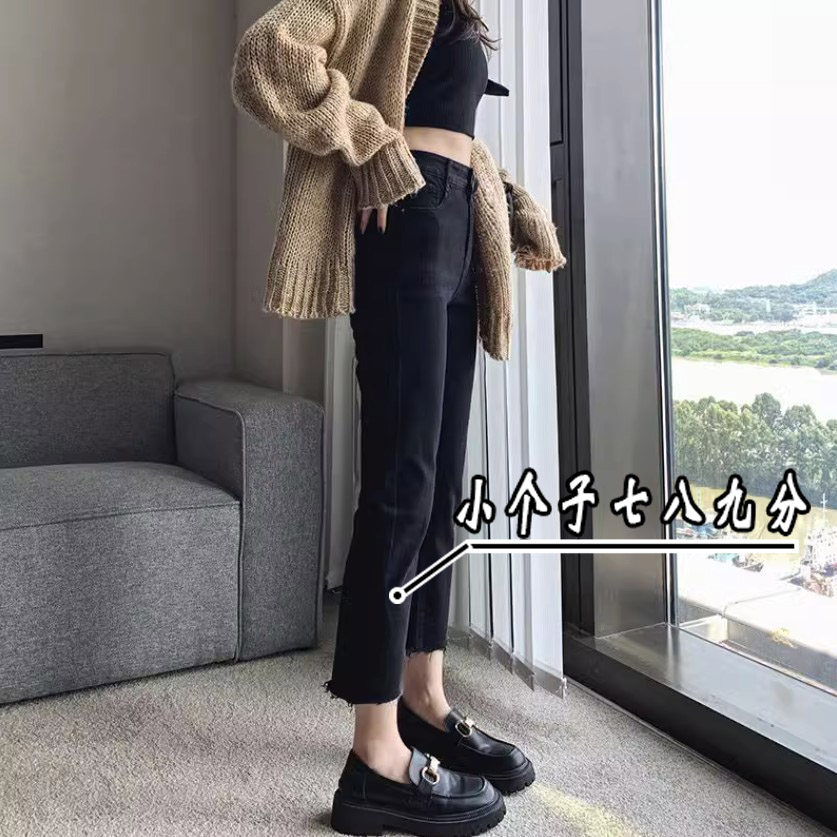 八分小黑裤女韩版小个子烟管裤