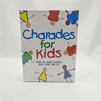 儿童趣味谜中谜看手势猜字游戏卡片Charades for kids 益智桌游