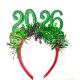 2026圣诞发箍新年派对聚会头箍2025彩条头饰酒吧商场跨年活动装 饰