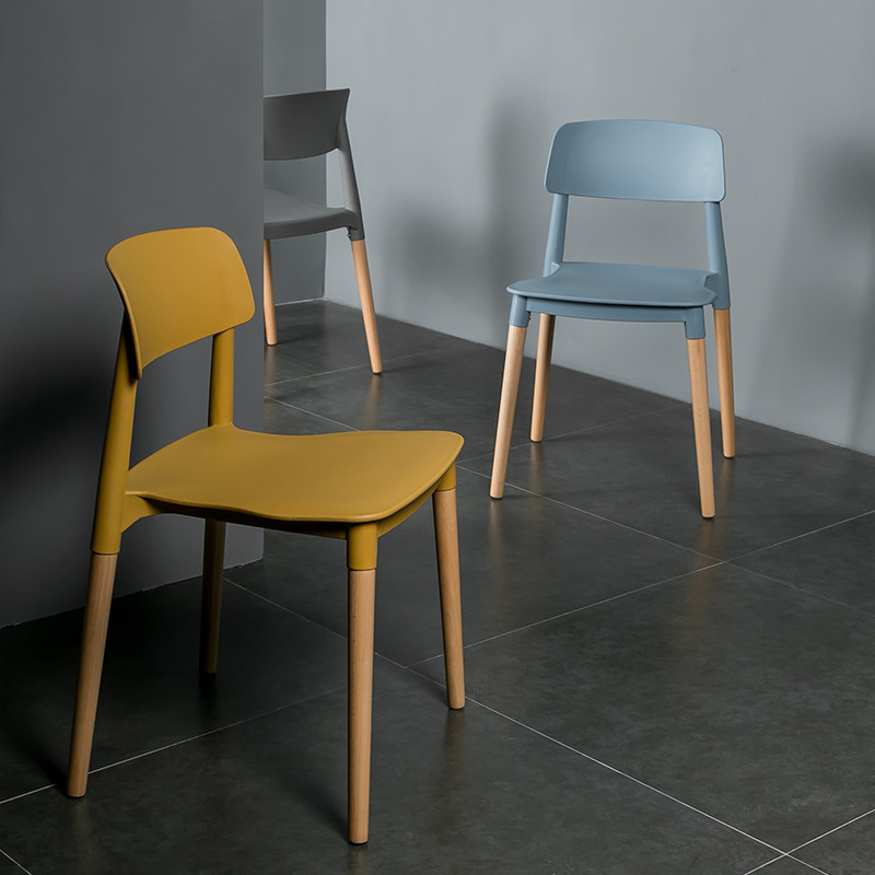 实木靠背咖啡厅书桌椅