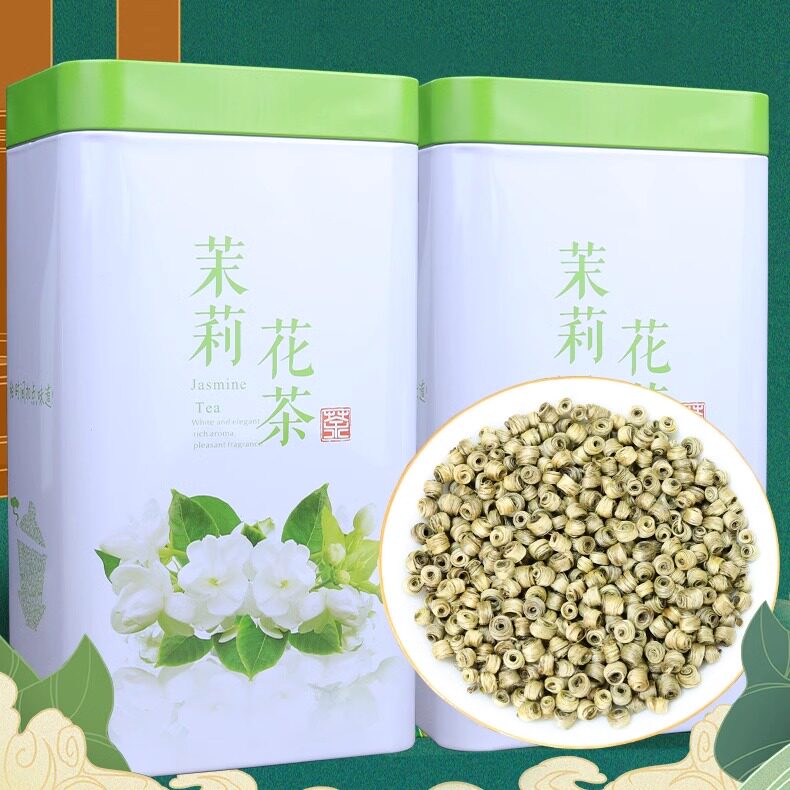 2026新茶茉莉花茶白玉环花草茶茶王浓香型茉莉女儿散装罐装250g