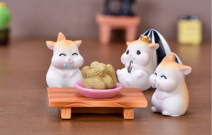 微景观盆景多肉小摆件 悠闲动物贪吃仓鼠 可爱嗑瓜子剥花生奶酪鼠