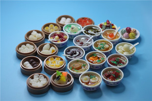 早点 面条 包子 菜品 dollhouse娃娃屋配件6分餐馆餐厅饭店仿真