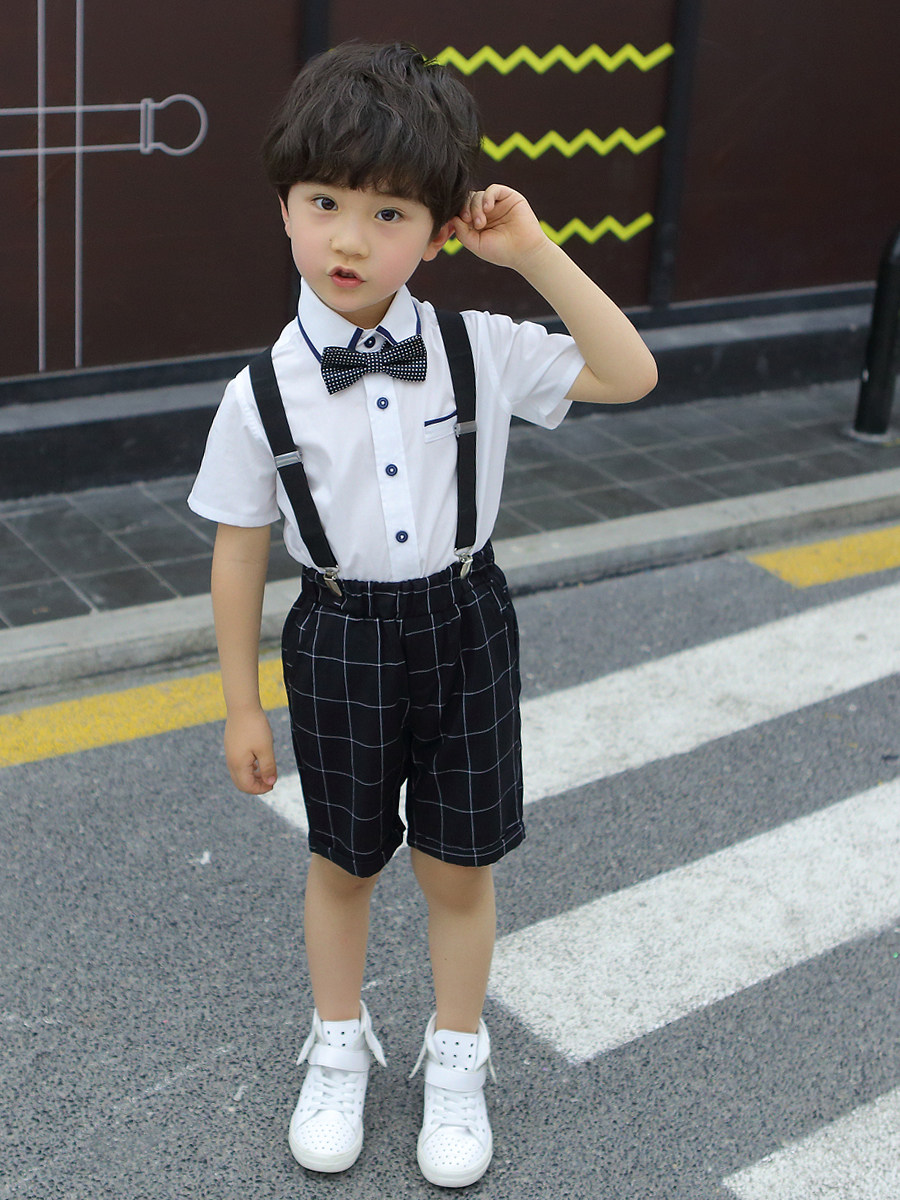 소년 복장 정장 호스트 꽃 소녀 의상 여름 소년 작업복 아동복 공연 의상