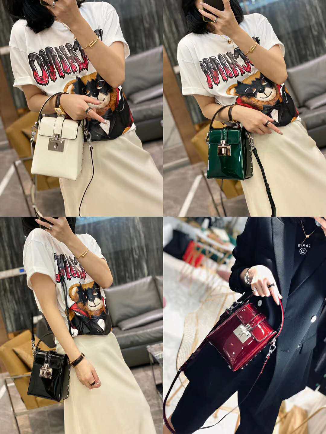 2020新款歐美真皮斜挎單肩包女小CK簡約百搭牛皮漆皮柳釘手提包在類目 箱包皮具/熱銷女包/男包, 女士包袋中 - 來自Buy2taobao.com提供專業的淘寶代購服務