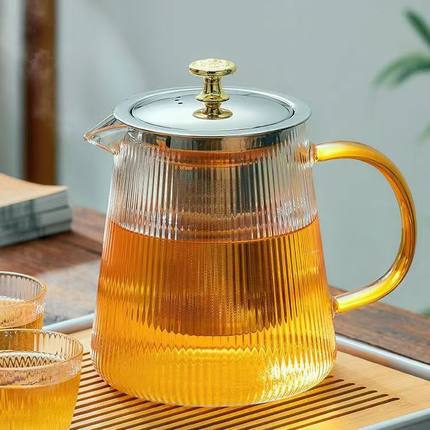 茶壶玻璃泡茶商用家用单壶耐高温带滤网茶漏内胆茶水分离茶具套装
