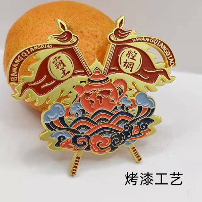 定制金属徽章纯铜珐琅胸针