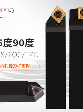 粗镗刀柄配套小镗刀杆CBS TZC系列90度75度加长横装背6-30方拉刀
