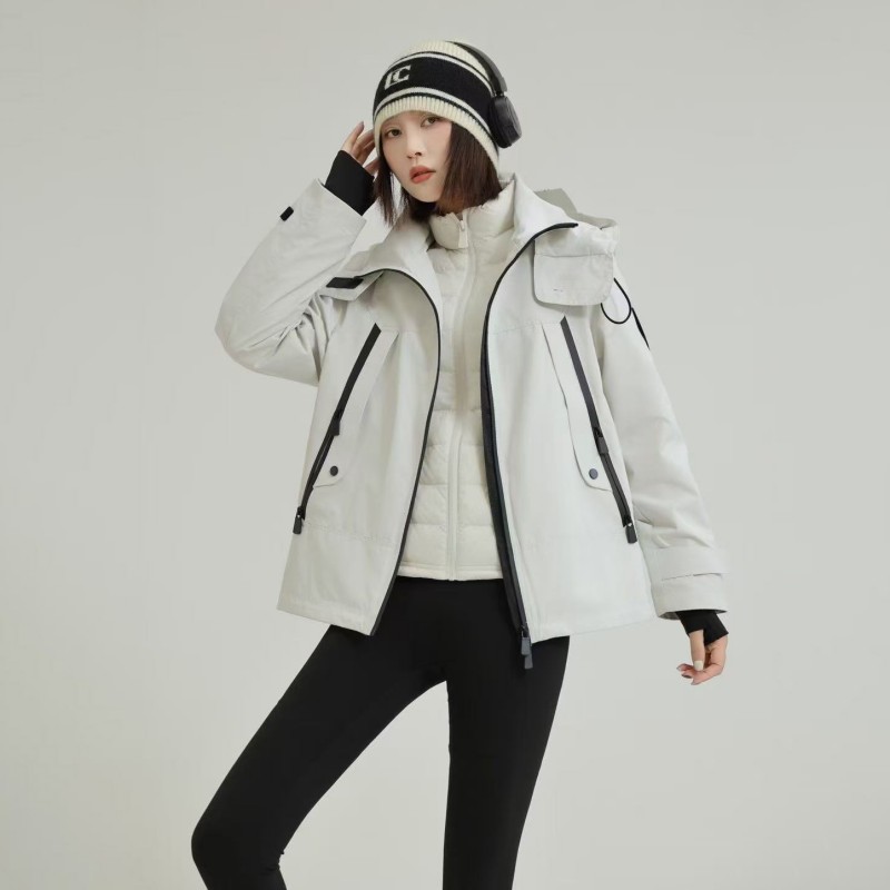 （户外高端鹅绒服）FS1306秋时尚气质防风加厚两件套保暖羽绒服