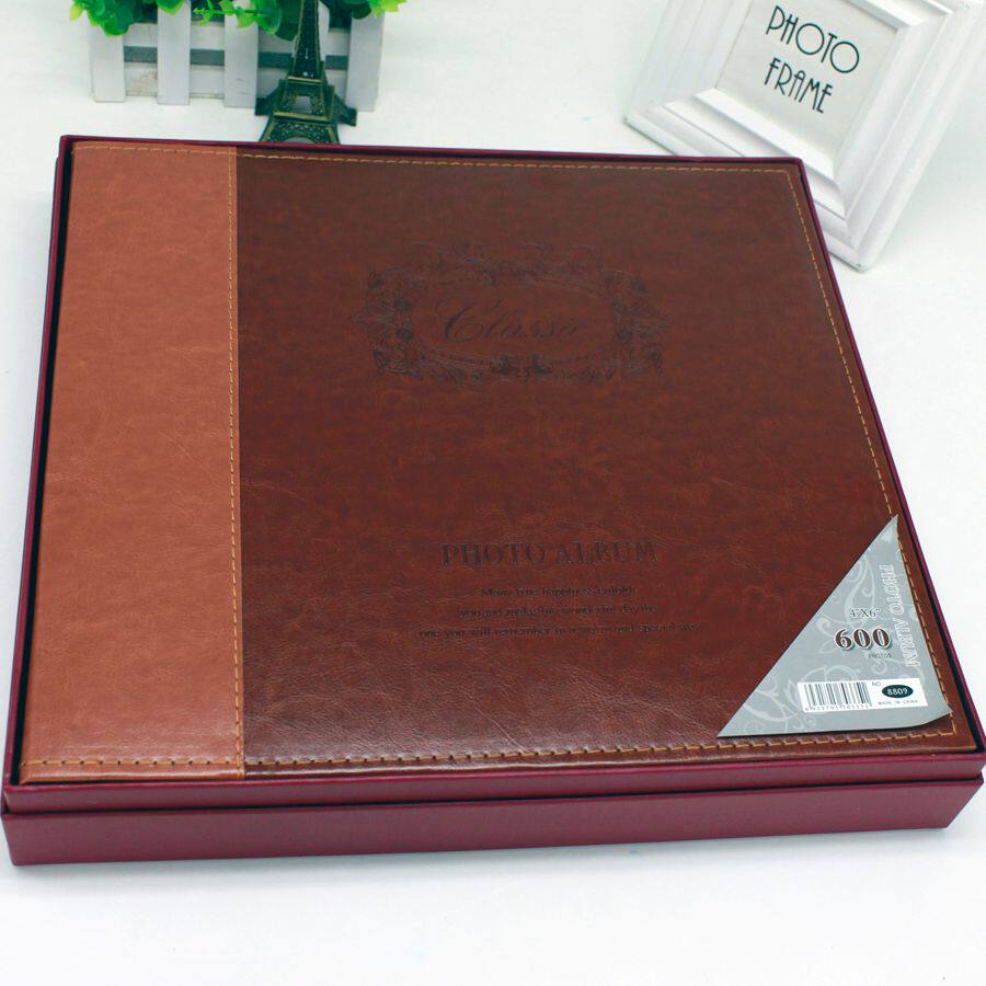 纪念册6寸8寸相册皮面影集简约个性办公高档照片插页式家庭大本