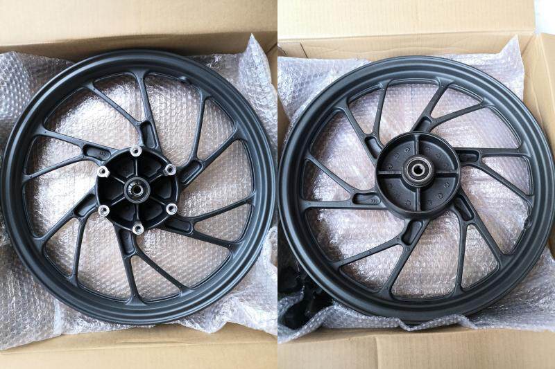 适用新大洲本田CBF125R SDH125-60 前钢圈 后钢圈 铝轮毂车轮暗灰