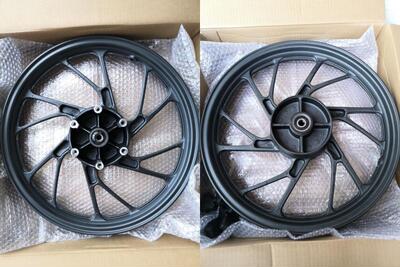适用新大洲本田CBF125R SDH125-60 前钢圈 后钢圈 铝轮毂车轮暗灰