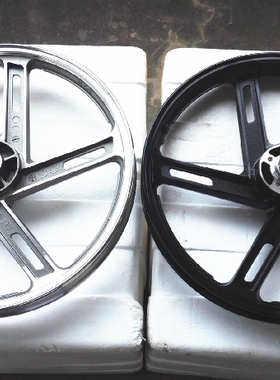 适用铃木摩托车锐爽EN150 EN150-A前钢圈前轮毂前铝轮 黑色白色