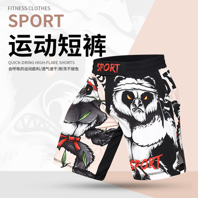 2024款搏击训练比赛短裤综合格斗技裤子运动健身房柔术散打男短裤